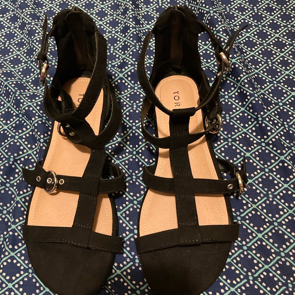 Torrid Gladiator Faux Suede Sandals NWT